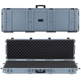 VEVOR Hard Rifle Case, Lockable Rifle Case with Pre-cut Foams, 52 in Gun Storage with Wheels