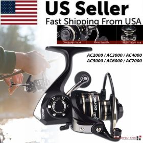 12BB Metal Spinning Fishing Reel 5.2:1 Freshwater Saltwater Left Right Hand Reel (Model: AC4000)